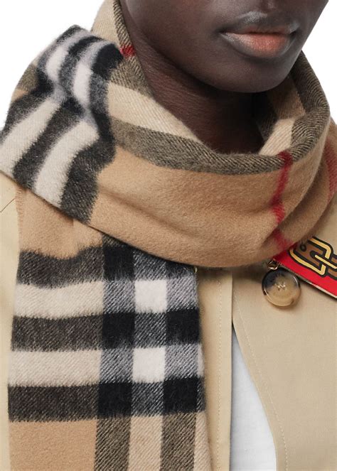 burberry check scarf wool|Burberry giant check cashmere scarf.